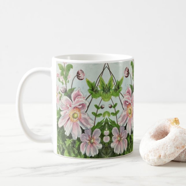 Taza De Café Flores de viento japonesas (Con donut)