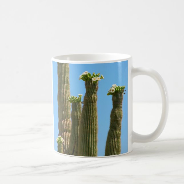Taza De Café Flores del cactus del Saguaro (Derecha)
