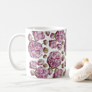 Taza De Café Flores del jardín de Camelias Rosas