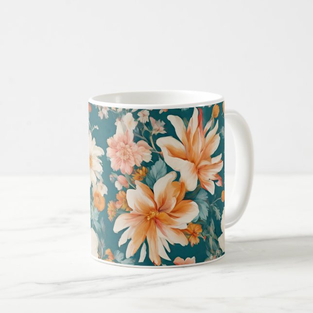 Taza De Café Flores Delicadas Increíbles (Anverso derecho)