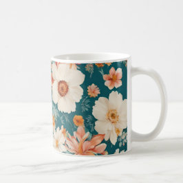 Taza De Café Flores Delicadas Increíbles