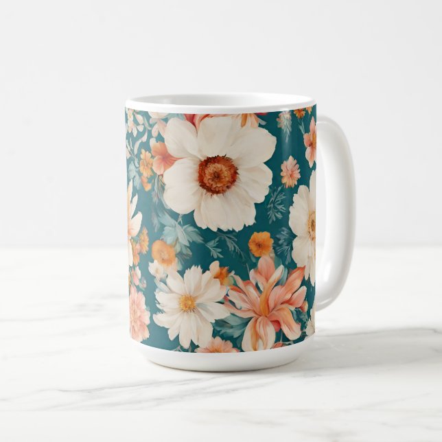 Taza De Café Flores Delicadas Increíbles (Anverso derecho)