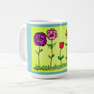 Taza de café - Flores digitales