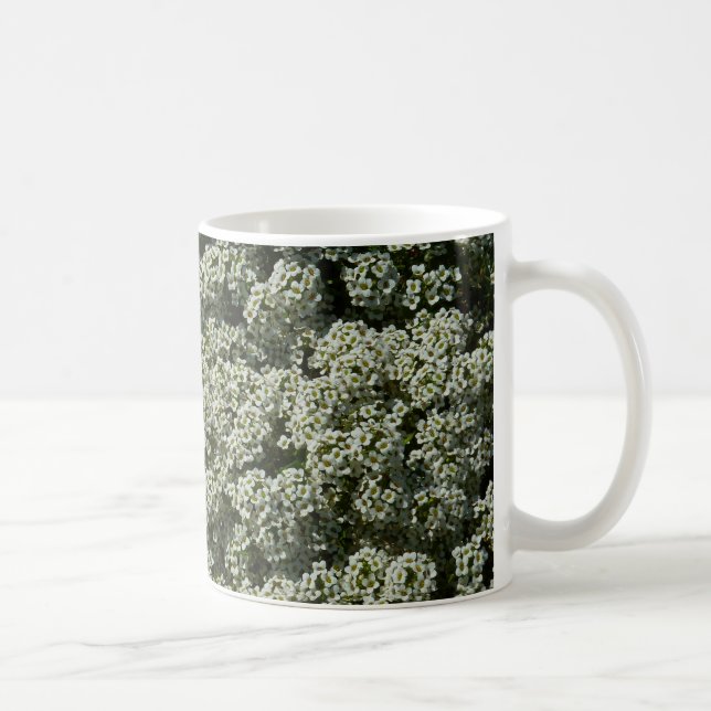 Taza De Café Flores dulces de alyssum florales blancas (Derecha)