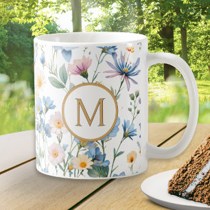 Taza De Café Flores Elegantes de Primavera Jardín Botánico de C