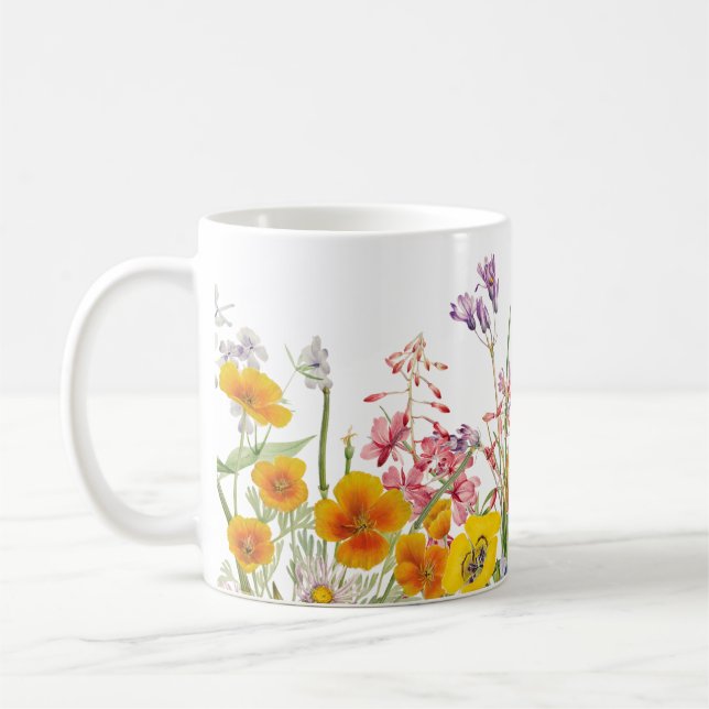 Taza De Café Flores En El Jardín Café Mug (Izquierda)