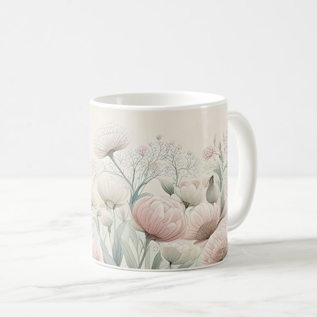 Taza De Café Flores en Flor (Anverso derecho)