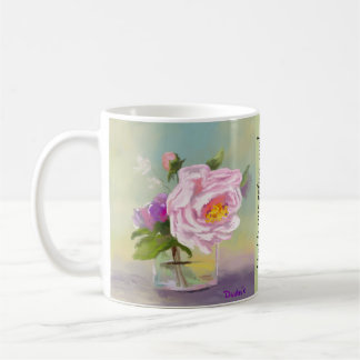Taza De Café Flores en las escrituras de vidrio de aliento JW