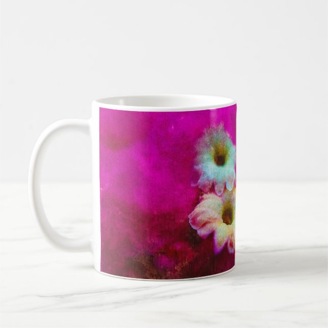 Taza De Café Flores en rosa (Izquierda)