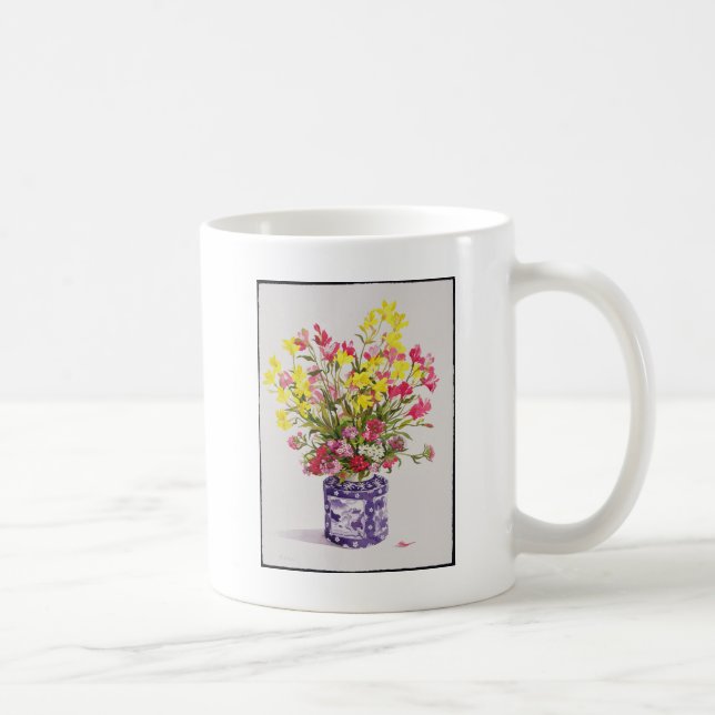 Taza De Café Flores en un tarro chino (Derecha)