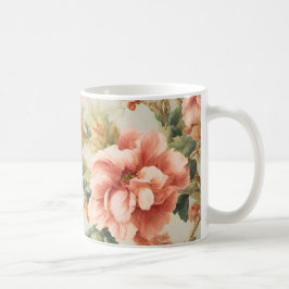 Taza De Café Flores Exquisitas Y Sorprendentes, Hojas. Pintura