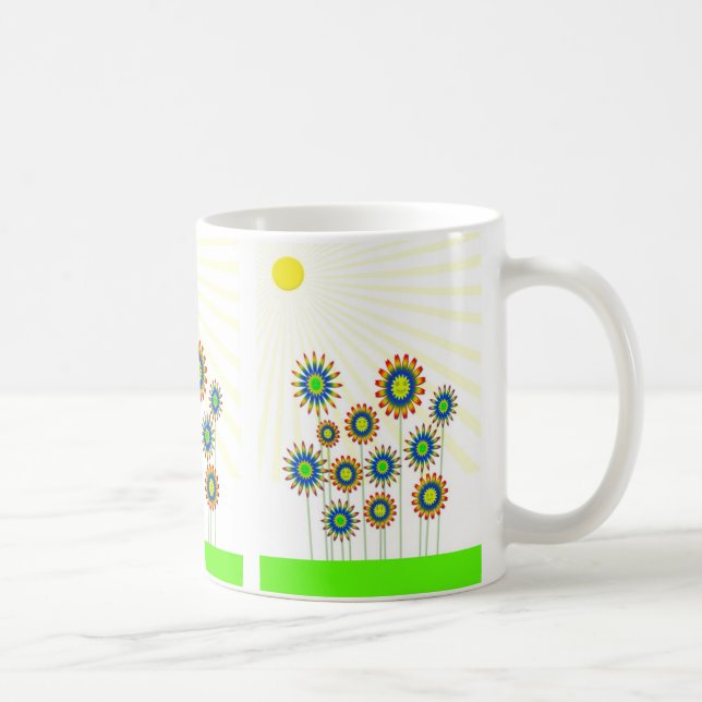 Taza De Café Flores felices (Derecha)