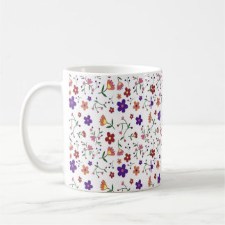 Taza De Café Flores florales acuarela
