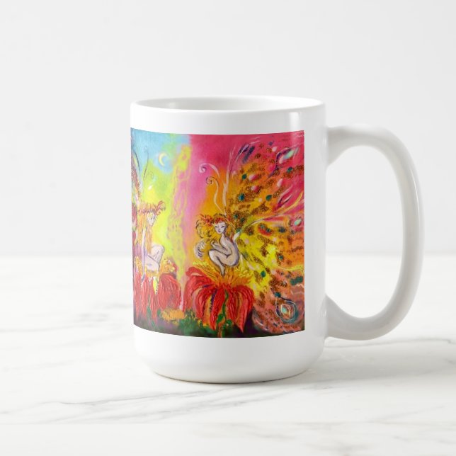 Taza De Café FLORES FLORES DE LA Fantasía DEL AMANECER (Derecha)