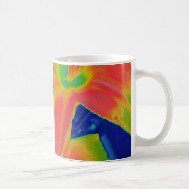 Taza De Café flores fluorescentes (Derecha)