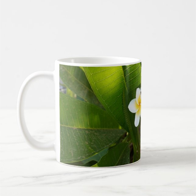 Taza De Café Flores fragantes de Frangipani (Izquierda)