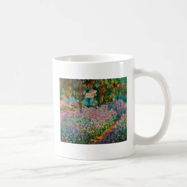 Taza De Café Flores Giverny del Irises Monet Garden (Derecha)