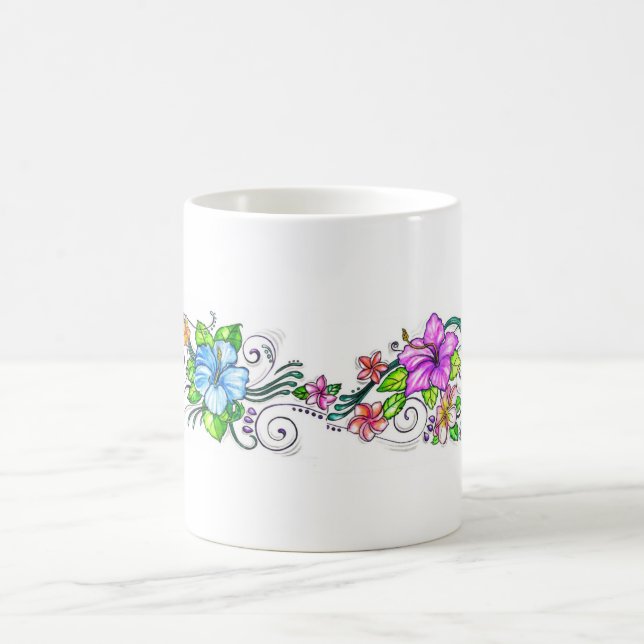Taza De Café Flores hawianas de Hibiscus (Centro)