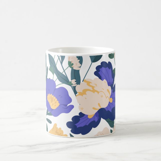 Taza De Café Flores impermeables: magia floral en cada soplo (Centro)