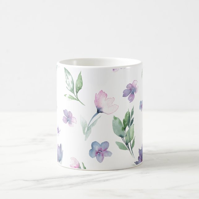 Taza De Café Flores impermeables: Mug de flores eternas (Centro)