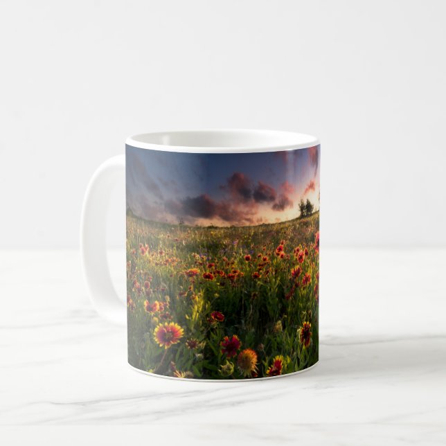 Taza De Café Flores | Indio Blanket Wildflower Texas (Anverso izquierdo)
