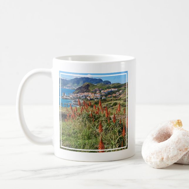 Taza De Café Flores | Isla Madeira Portugal (Con donut)