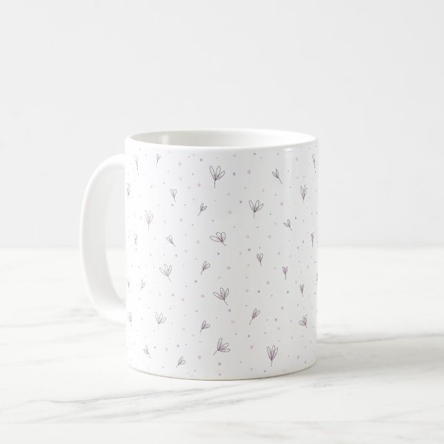 Taza De Café Flores Lilac (Anverso izquierdo)
