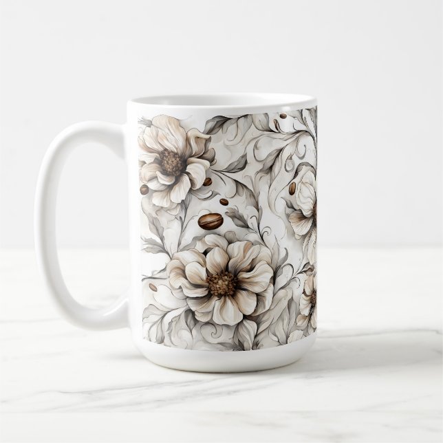 Taza De Café Flores manchadas de café - Café Adictos (Izquierda)