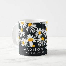 Taza De Café Flores moderadas mínimas de café Mug
