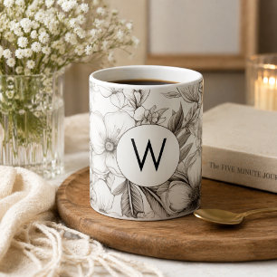 Taza De Café Flores Modernas