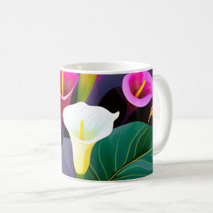 Taza De Café Flores modernas de Calla Lily