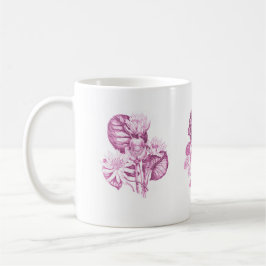 Taza De Café Flores monocromas en rosa