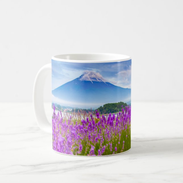 Taza De Café Flores | Monte Fugi Japón (Anverso izquierdo)
