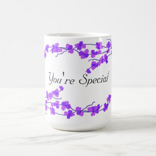 Taza De Café Flores Moradas Bonitas - Tu Especial