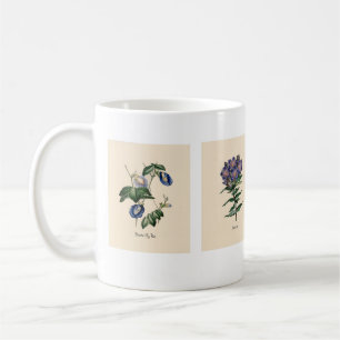 Taza De Café Flores moradas y azules