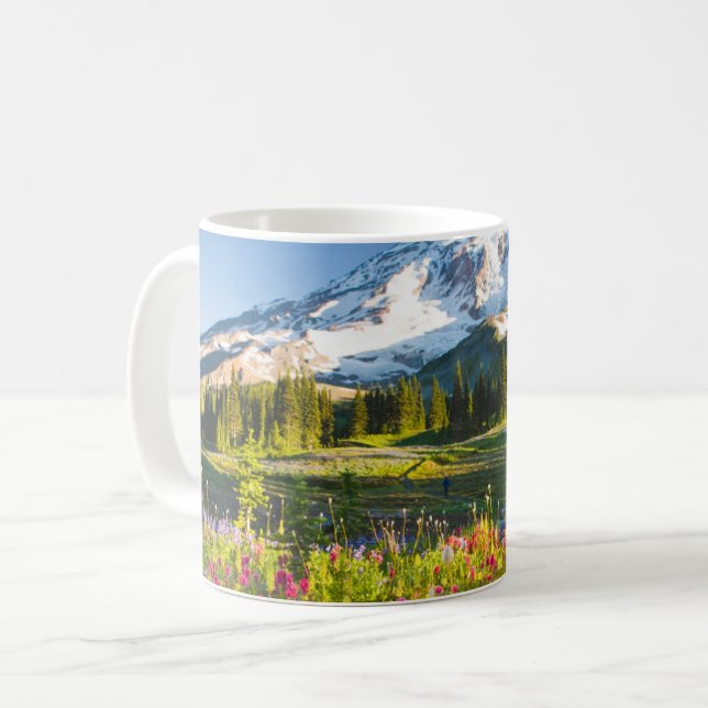 Taza De Café Flores | Mt. Rainier Wildflowers (Anverso izquierdo)