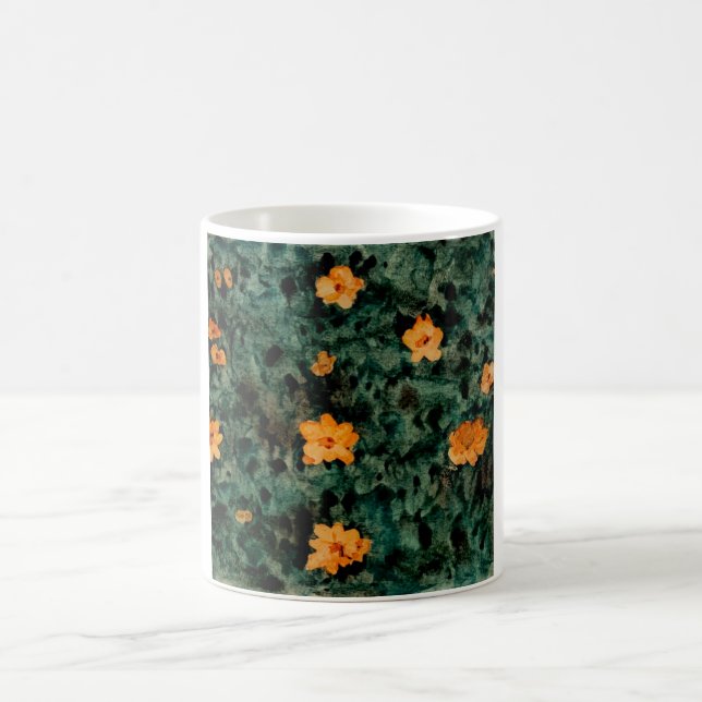 Taza De Café flores naranjas (Centro)