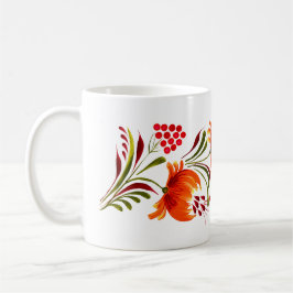 Taza De Café Flores naranjas caprichosas