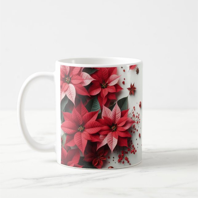 Taza De Café Flores navidades (Izquierda)