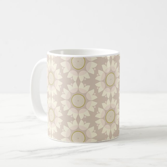 Taza De Café Flores neutrales zen (Anverso izquierdo)