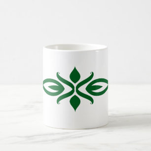 Taza De Café Flores Ornament Silhouette Coffee Mug