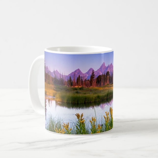 Taza De Café Flores | Parque nacional del Gran Tetón, Wyoming (Anverso izquierdo)