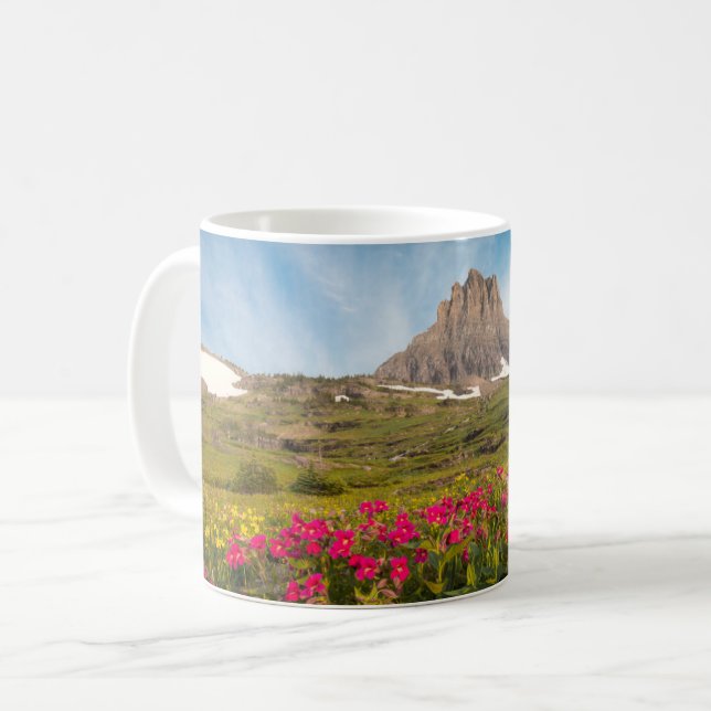 Taza De Café Flores | Parque nacional Glaciar de Montana (Anverso izquierdo)