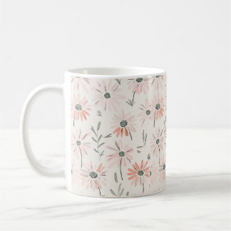 Taza De Café Flores Pastel