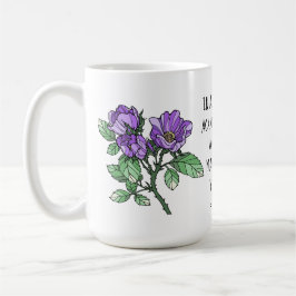Taza De Café Flores pintadas, con verso de los proverbios 3:6