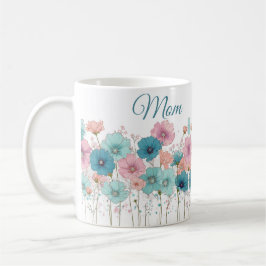 Taza De Café Flores primaverales vintage para mamá