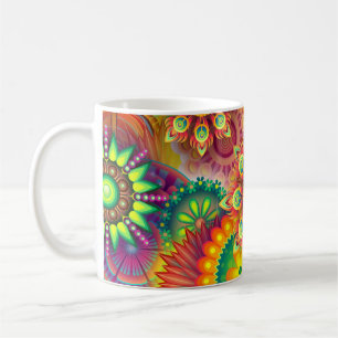 Taza De Café Flores psicodélicas