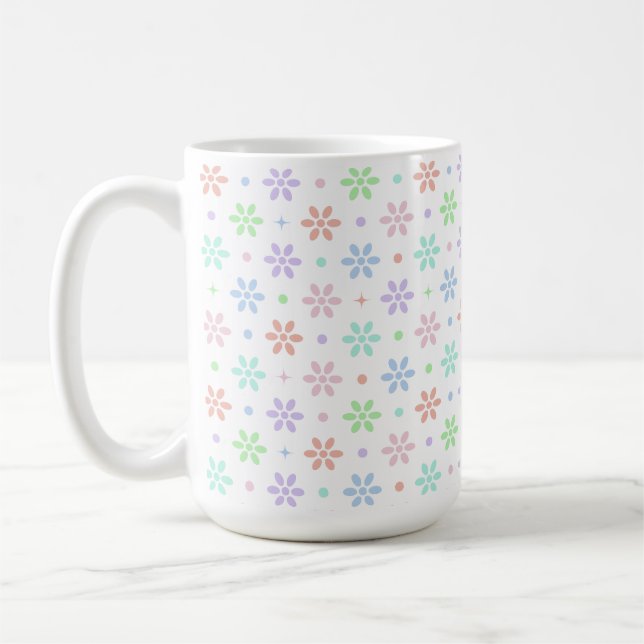 Taza De Café Flores, puntos y destellos (Izquierda)