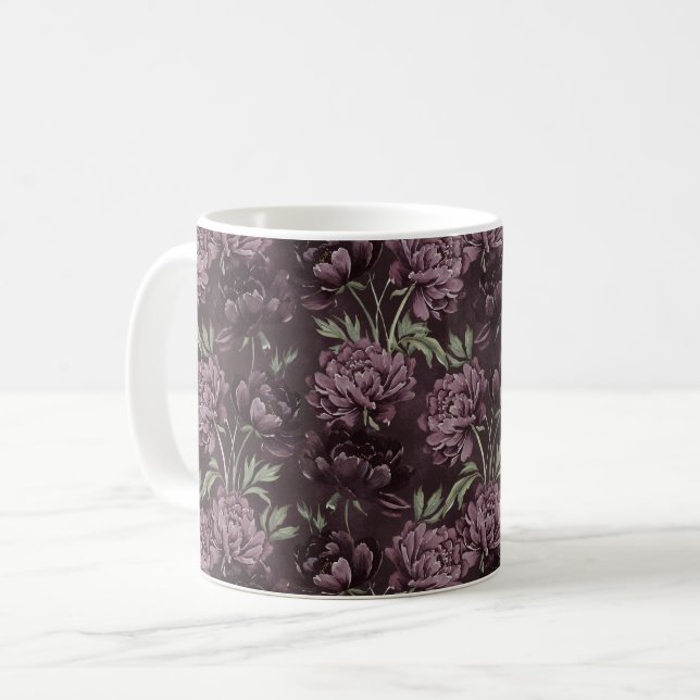 Taza De Café Flores Purpura (Anverso izquierdo)