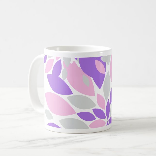 Taza De Café Flores púrpuras de Petals mágicos (Anverso izquierdo)
